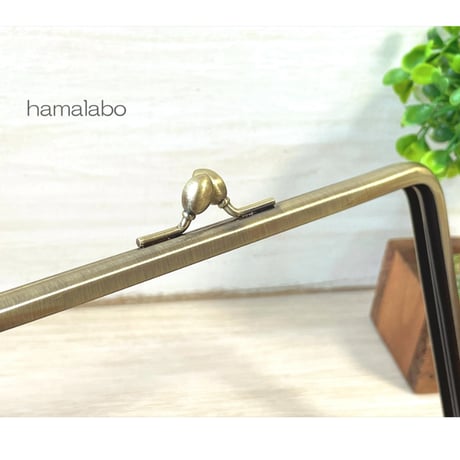 【HA-2414】17.7cm角型口金/ナツメひねり/アンティークゴールド