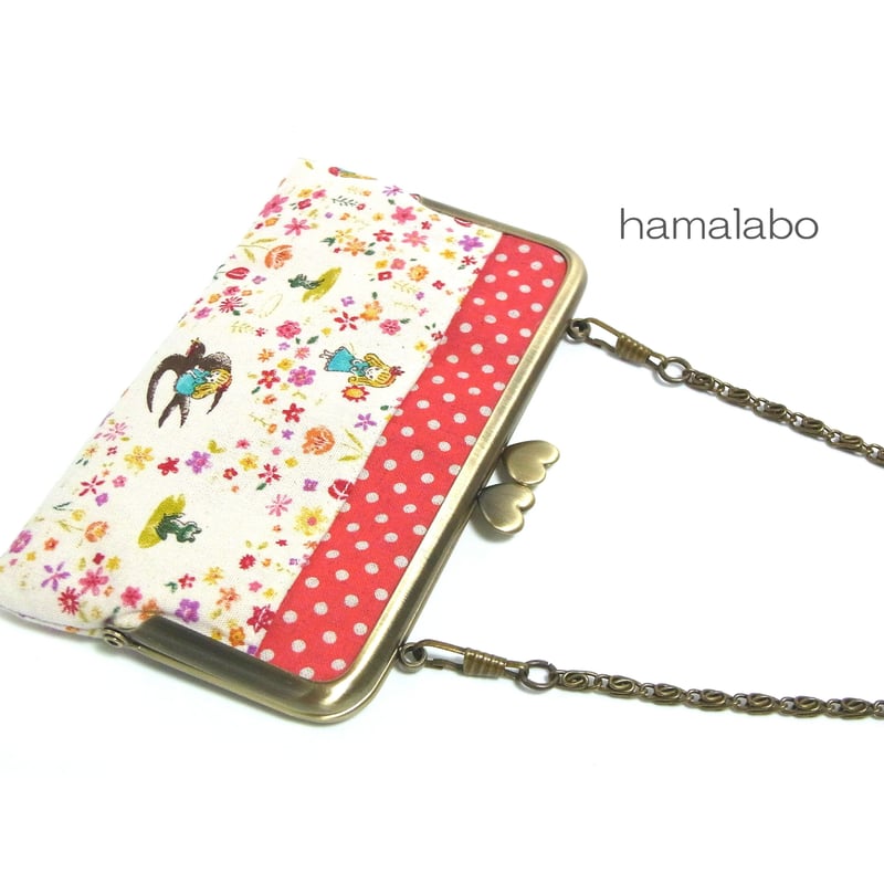 がま口財布 KT-1040】がま口コンパクト財布(仕切りアリ)の型紙＆レシピ【15cm/角型