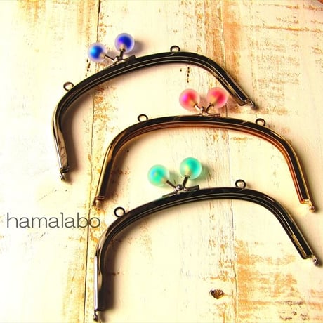 (廃盤予定)【HA-1634】15cm/くし型(スモーク玉レッド×ゴールド)・カン付き