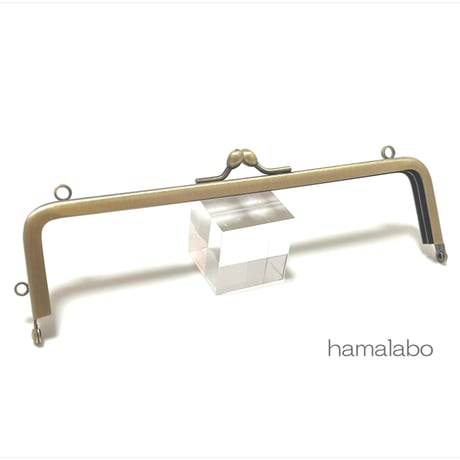 がま口の日セール！今回限りの限定大特価品！【HA-2561】16.5cm口金/(ナツメひねり×アンティークゴールド)・カン付き