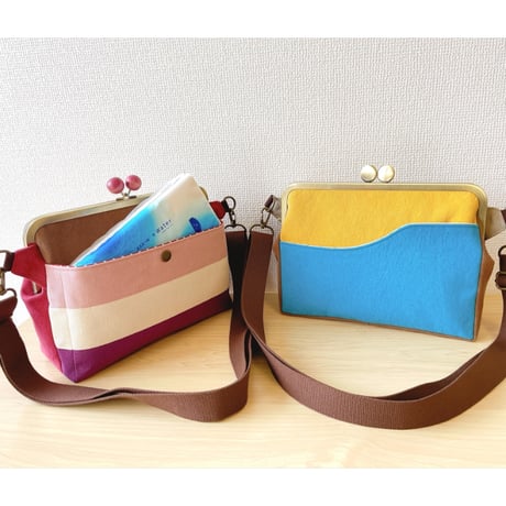 【HA-2244】24cm角型口金/ノブ型つまみ(コーヒーマーブル×アンティークゴールド)＋(プラス)