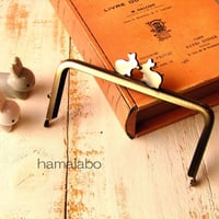 【HA-1685】12cm/角型(ペアウサギ×アンティークゴールド)