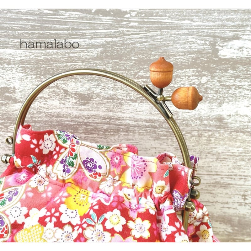 KT-2036】ベンリーがま口ポーチ(くしゅくしゅタイプ)の型紙＆レシピ