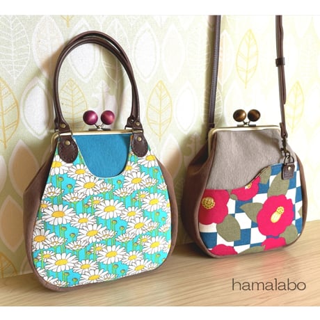 【HA-1240】スマイル刻印の碁石口金 12cm/角型(アンティークゴールド)