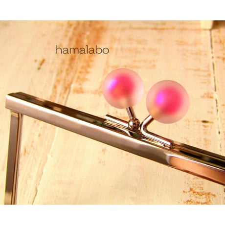 <廃盤予定>【HA-1734】12cm浮き足口金/(スモーク玉レッド×シルバー)