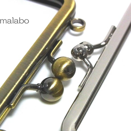 【HA-1405】ミニアメ玉10cm/角型口金(アンティークゴールド)・カン付き