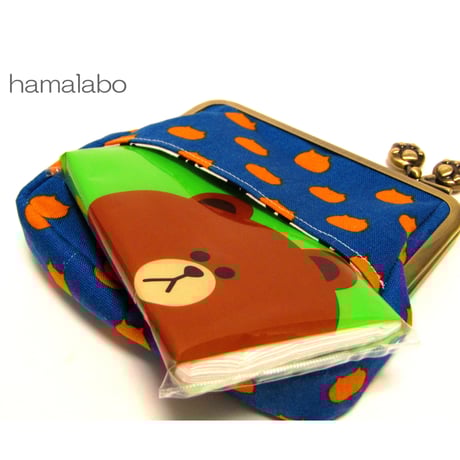 【KT-1058】がま口ティッシュinポーチの型紙＆レシピ【12cm/角型用】