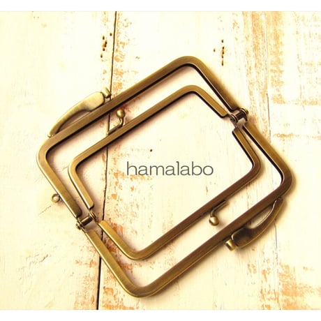 限定品！【HA-1860】親子口金12cm(キツネひねり×アンティークゴールド)