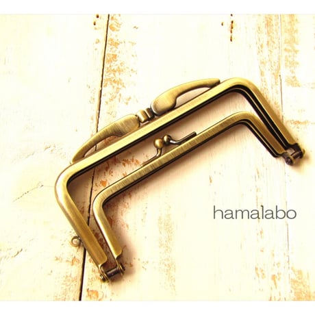 限定品！【HA-1860】親子口金12cm(キツネひねり×アンティークゴールド)