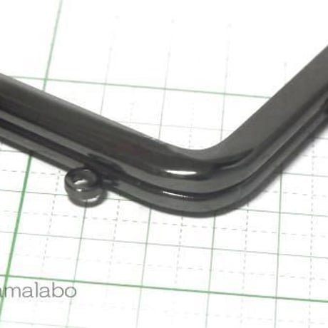 【HA-1393】13.5cm/角型口金(ブラック)カン付き