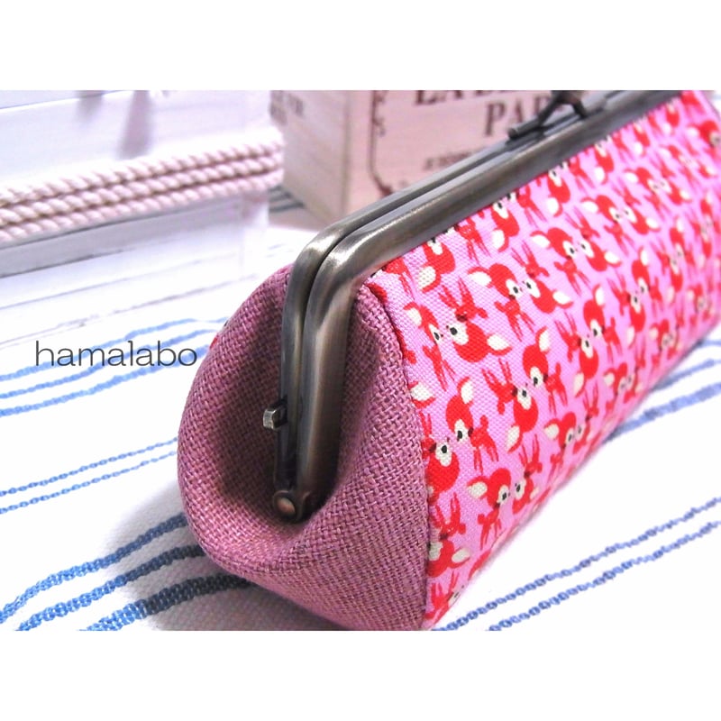 KT-1003】がま口メガネ＆ペンケースの型紙＆レシピ【16.5cm用