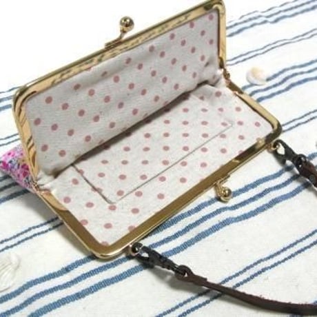 (販売休止予定)【HA-1893】15cm/角型口金/(アメ玉×シルバー)