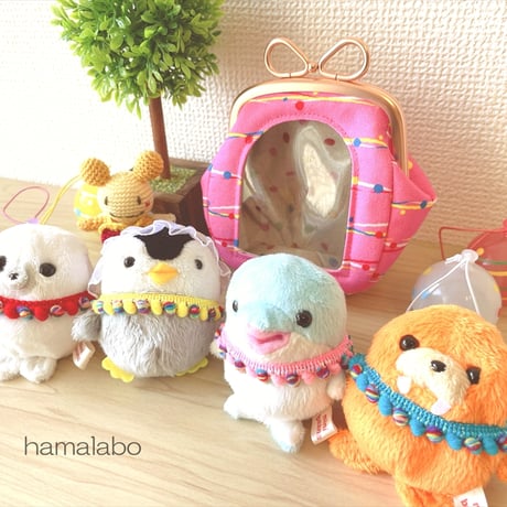 【KT-2153】☆アーチ窓＆マチ別タイプ☆推しぬい用がま口ポーチの型紙＆レシピ【9.9cm/くし型用】