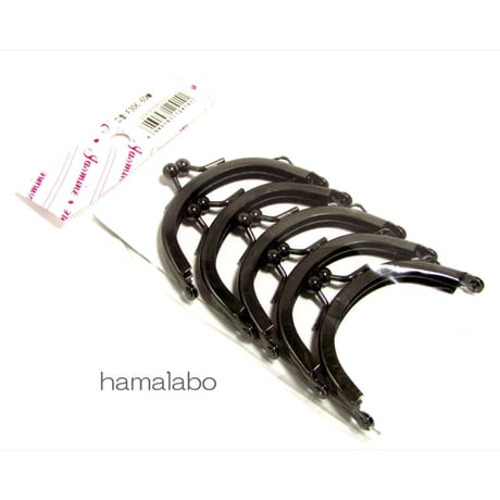 (販売休止)【HA-1718】6cm口金/(ブラック)　5本セット