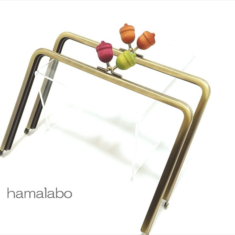 HA-2250】17.7cm角型/紫色のどんぐり×緑色のどんぐり/アンティーク