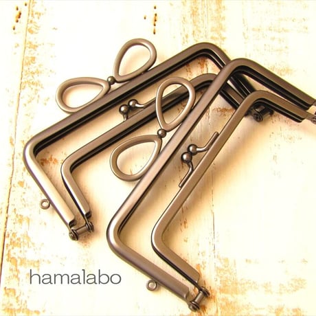 【HA-1890】親子口金12cm(新リボン×ソフトブラック)