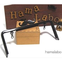 在庫調整で今だけ30％引き！【HA-b1147】ヒゲ口金/18cm角型(ブラック)・兼用カン付き