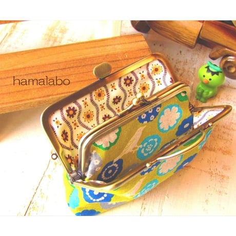 【HA-1595】親子口金 12cm(押し口金×アンティークゴールド)