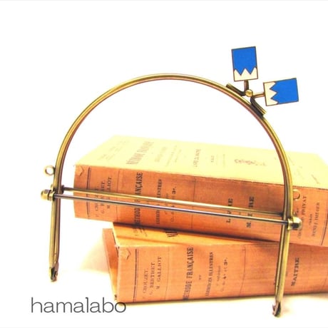 【HA-1463】16cmベンリー口金/(新撰組×アンティークゴールド)・カン付き