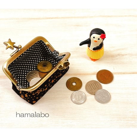 【HA-1903】7.5cm/角型口金(リボン×アンティークゴールド)