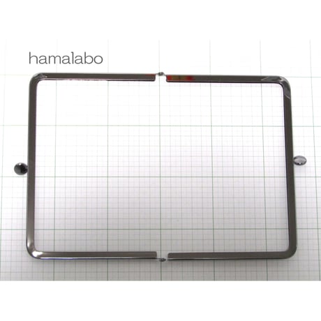 【HA-1348】17.7cm/角型の碁石口金(ブラック)