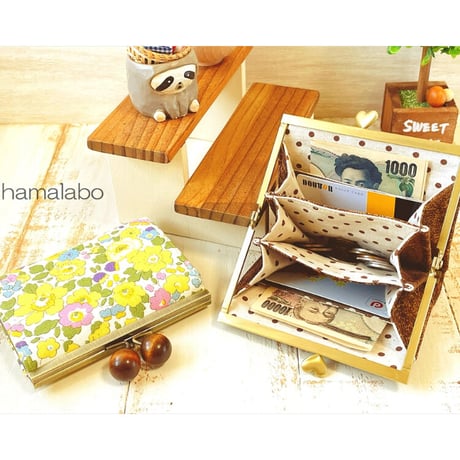 <廃盤予定>【HA-1734】12cm浮き足口金/(スモーク玉レッド×シルバー)