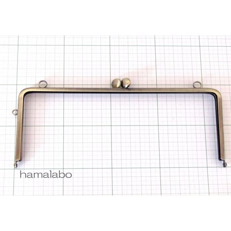 【HA-1446】22cm/角型口金(碁石×アンティークゴールド)カン付き