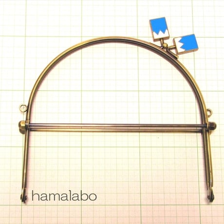 【HA-1463】16cmベンリー口金/(新撰組×アンティークゴールド)・カン付き