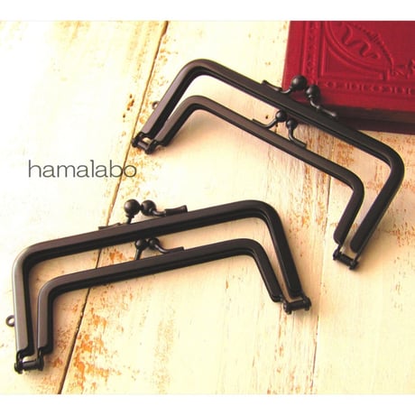 廃盤大特価セール！【HA-b1214】親子口金12cm(竹の根ひねり×ブラック)マット加工