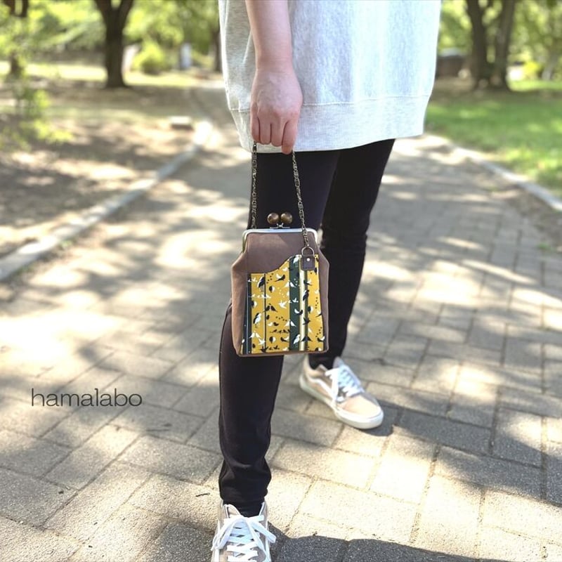 KT-2124】【サコッシュ風】がま口ポケットショルダーポーチ(マチあり