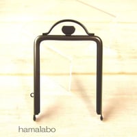 8月16日まで！数量限定で20％引き！【HA-b1244】押し口金 7.5cm角型/足長タイプ (グレー×マット加工)