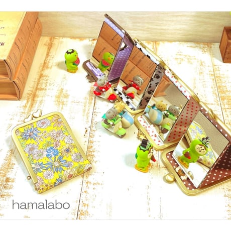 【HA-2013】ハート口金 7.5cm角型/足長タイプ (アンティークゴールド)