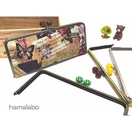 <廃盤予定>【HA-1301】22cm/角型(べっ甲玉×アンティークゴールド)