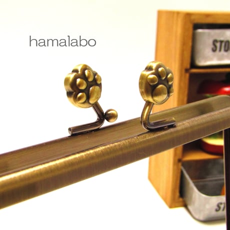 【HA-1113】17.7cm/角型(肉球×アンティークゴールド)