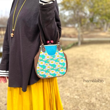 【KT-2133】がま口あおりプチバッグの型紙＆レシピ【12cm/角型用】