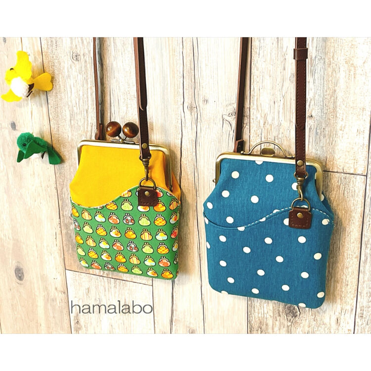 KT-2096】着せ替え可能！【サコッシュ風】がま口ポケット