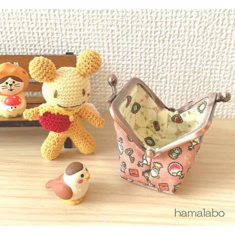 【HA-2502】5.5cm口金(少し足長)/ナツメひねり(ブロンズ)　5本セット