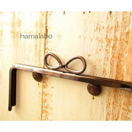 【HA-1801】18cm/角型口金/(新リボン×ブラック)