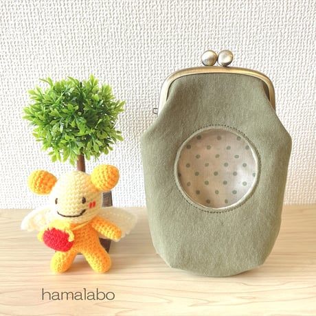 在庫調整で今だけ50％引き！【KT-2152】☆丸窓＆寝袋タイプ☆推しぬい用がま口ポーチの型紙＆レシピ【9.9cm/くし型用】