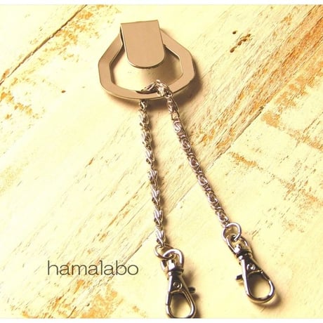 【HA-636】<身に付けるがま口>ぶら下げ用ベルトフック＆帯フック(シルバー)