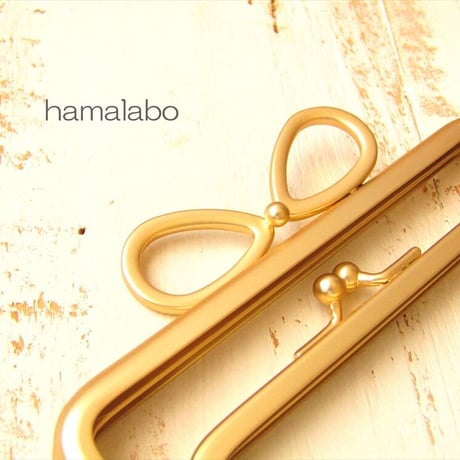 5月12日販売開始！【HA-1888】親子口金12cm(新リボン×ソフトゴールド)