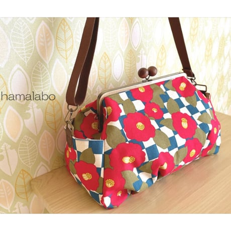 【ハンドメイド】 がま口バッグ ボックスバッグ #B21 ハンドメイド】 がま口バッグ ボックスバッグ #B21