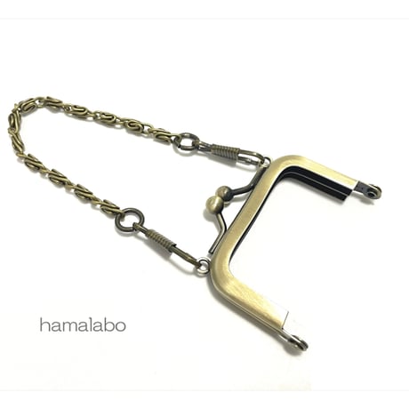 限定口金＆特価！【HA-2541】5.5cm口金/カン付き/(アンティークゴールド)　5本セット