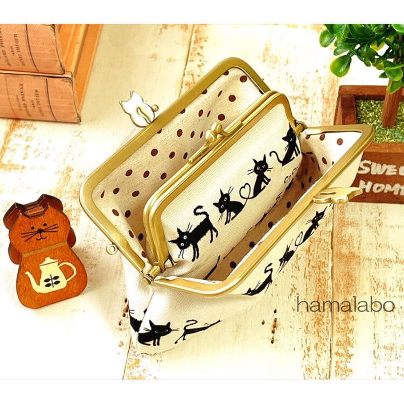 KT-2025】親子がま口の財布(ペッタンコ)の型紙&レシピ【12cm角型用 KT-2025】親子がま口の財布(ペッタンコ)の型紙&レシピ【12cm角型用