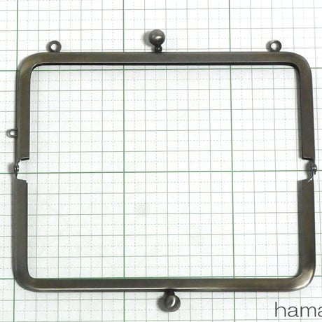 【HA-1394】13.5cm/角型口金(アンティークゴールド)カン付き