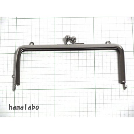【HA-1392】13.5cm/角型口金(シルバー)カン付き