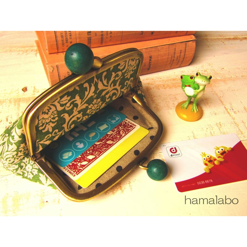 KT-2026】仕切りがま口の財布(ペッタンコ)の型紙＆レシピ【12cm/三枚口