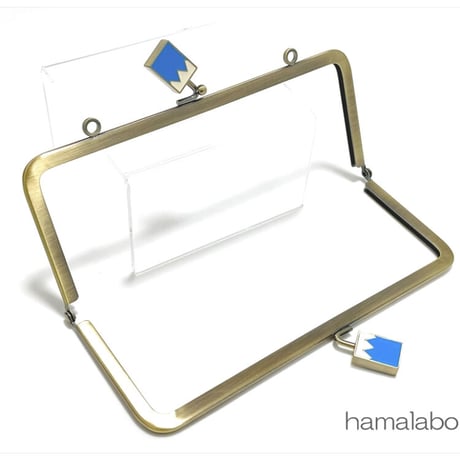 初回のみ大特価！【HA-2296】18cm/角型(新撰組×アンティークゴールド)・カン付き