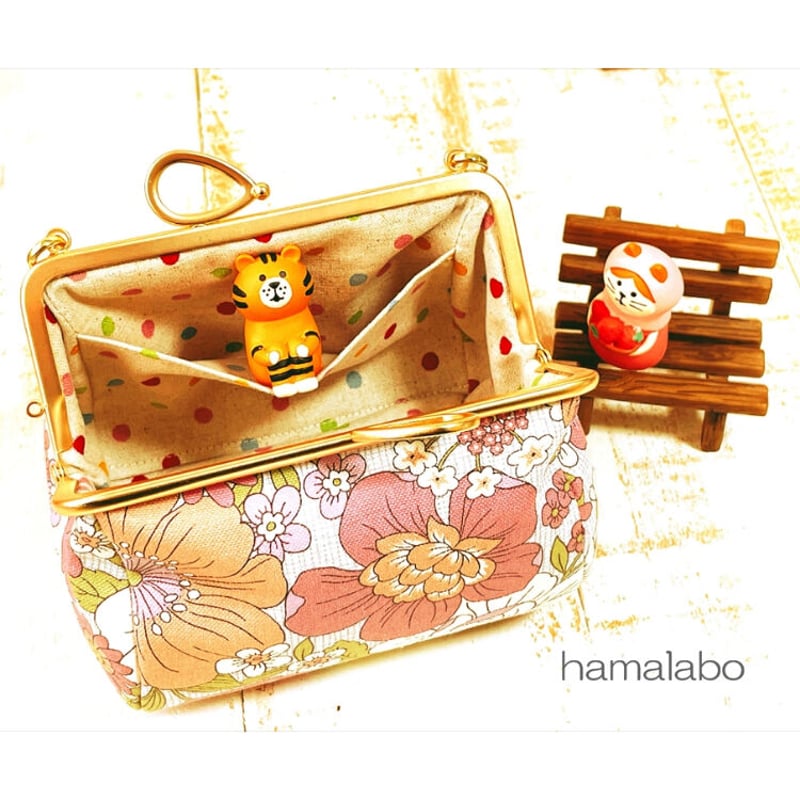 在庫調整で今だけ50％引き！【KT-1053】がま口ミニ俵型ポーチの型紙