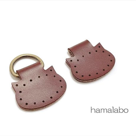 【HA-689】ショルダーバッグ用のネコ型アタッチメント(極小サイズ) 8枚入り(Dカンなし)